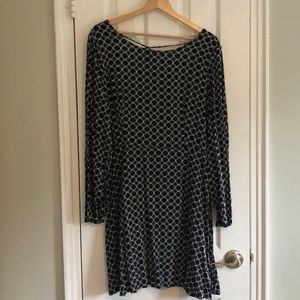 Black & White Bell Sleeve Dress